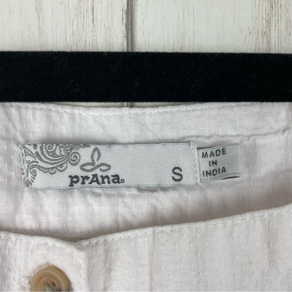 Prana small white button up boho top - Picture 2 of 5